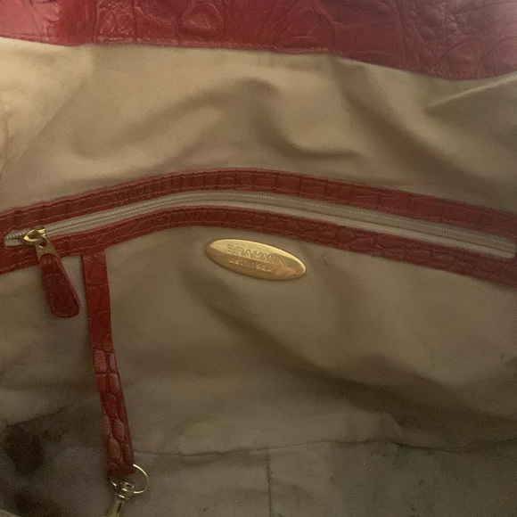 Brahmin Red Leather Shoulder Bag - Picture 6 of 9